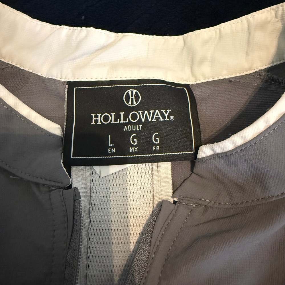 Holloway Mens Perfect Game PG Quarter Zip Windshirt Gray Short Sleeve Large - Picture 6 of 10